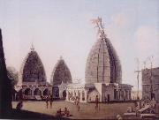 unknow artist A Group of Temples at Deogarh,Santal Parganas Bihar USA oil painting artist